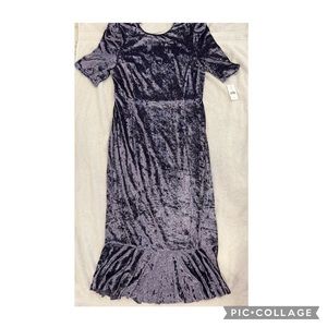 Crushed Velvet Midi Dress